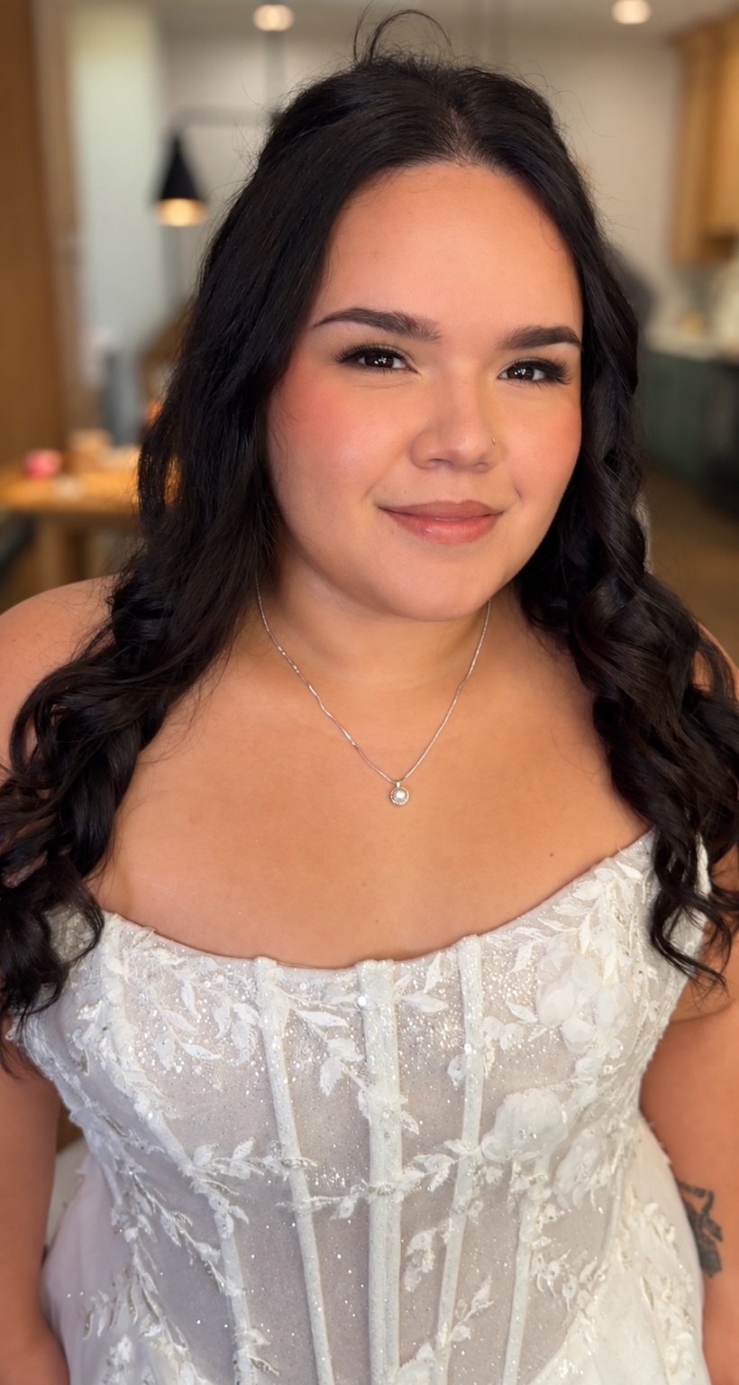 Bridal makeup with a soft, radiant finish